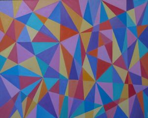 geomrtric composition, 2019. oil on canvas, 80x100 cm